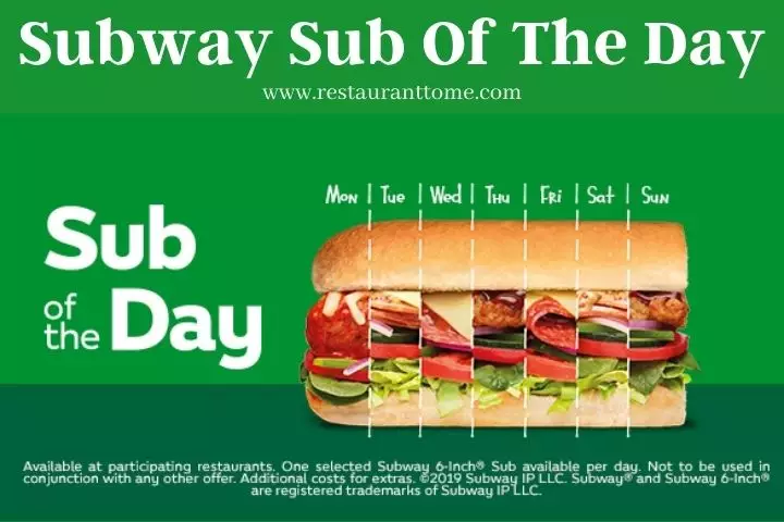 subway sub of the day